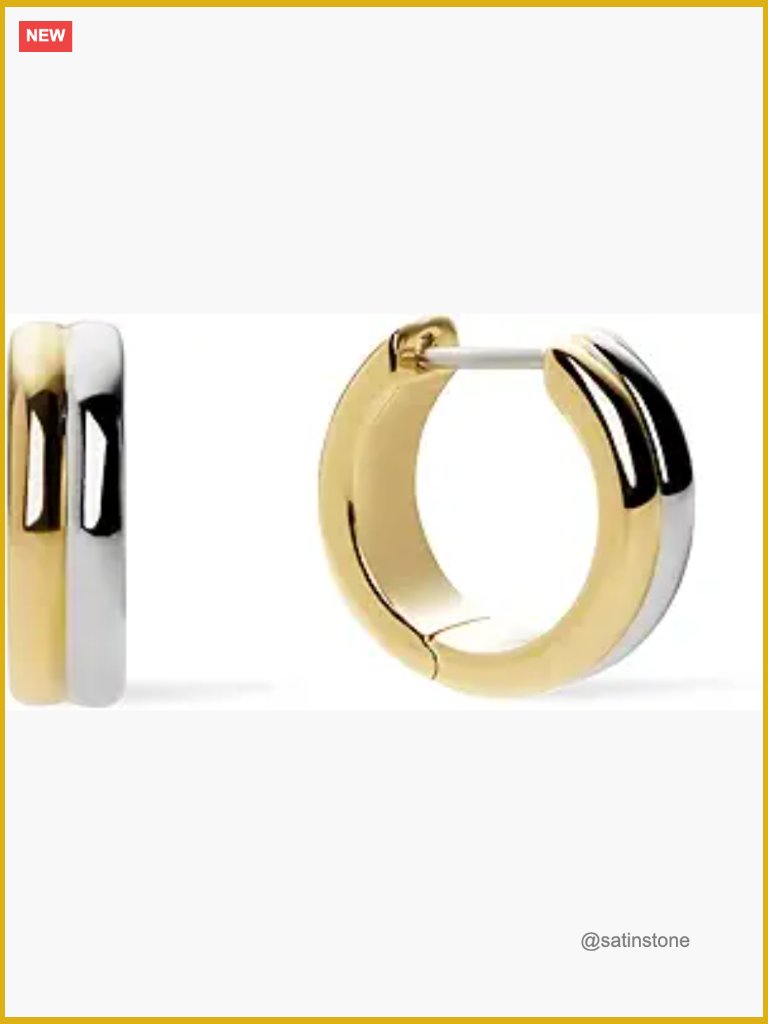 Small Huggie Hoop Earrings - 14k Gold Plated Silver Rhodium Plated